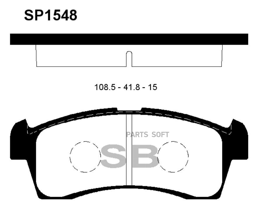 Колодки тормозные SANGSIN BRAKE SP1548