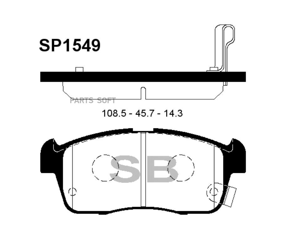 КОЛОДКИ ТОРМОЗНЫЕ SANGSIN BRAKE SP1549