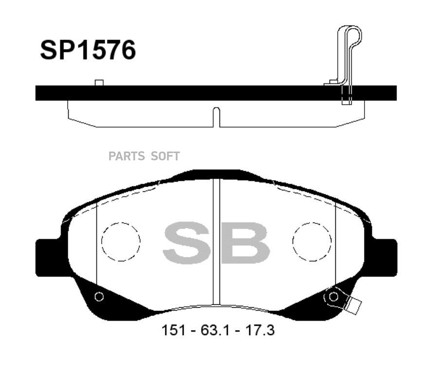 КОЛОДКИ ДИСКОВЫЕ SANGSIN BRAKE SP1576