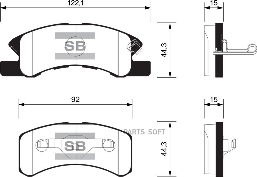 Колодки тормозные SANGSIN BRAKE SP1593