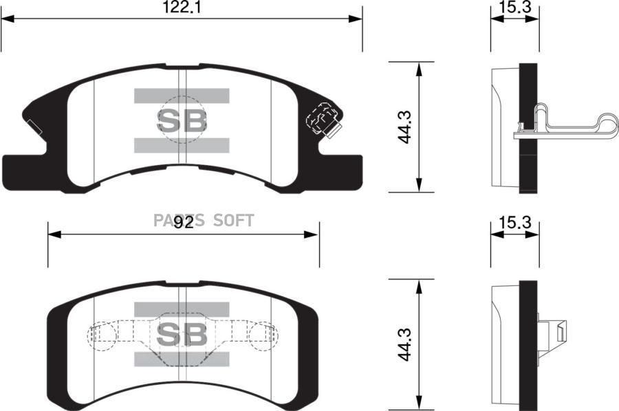 Колодки тормозные SANGSIN BRAKE SP1611