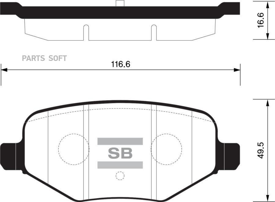 Колодки тормозные дисковые задние SANGSIN BRAKE SP1621