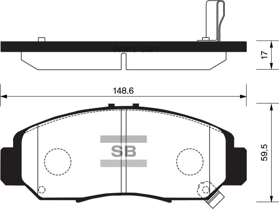 Колодки тормозные передние SANGSIN BRAKE SP2012