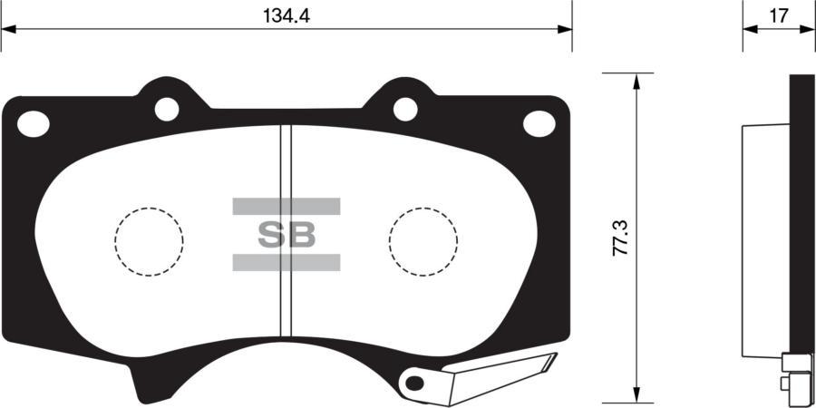 Колодки тормозные передние SANGSIN BRAKE SP2033