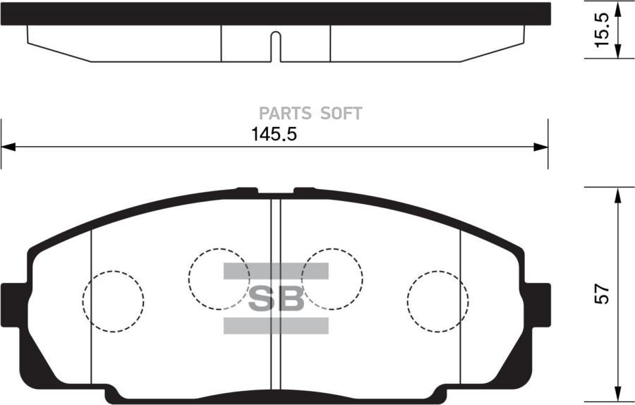 КОЛОДКИ ТОРМОЗНЫЕ SANGSIN BRAKE SP2077