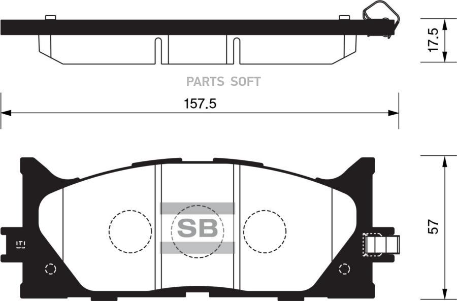 Колодки тормозные передние SANGSIN BRAKE SP2080