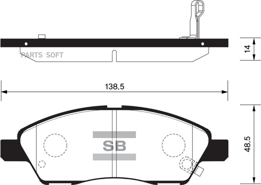 SNS КОЛОДКИ ДИСКОВЫЕ ПЕРЕДНИЕ NISSAN TIIDA SANGSIN BRAKE SP2084