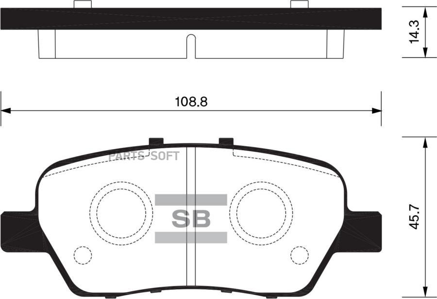 Колодки тормозные дисковые задние SANGSIN BRAKE SP2104