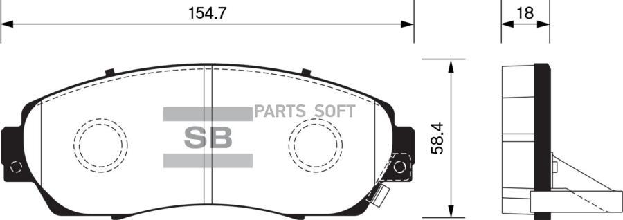 Колодки тормозные дисковые передние SANGSIN BRAKE SP2115