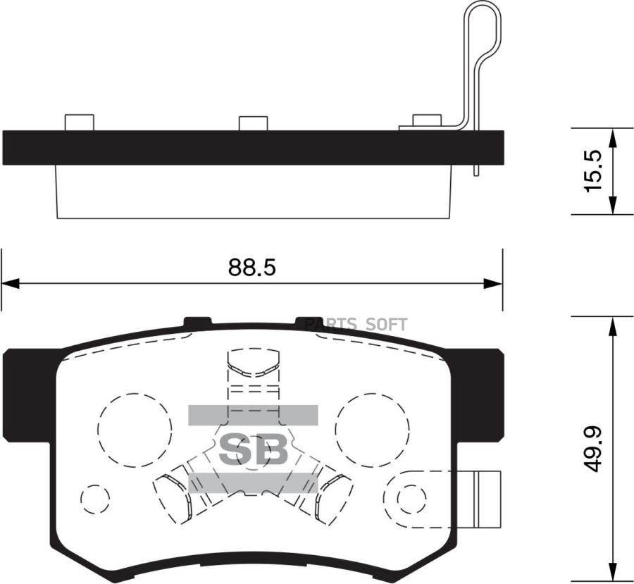 Колодки тормозные дисковые задние SANGSIN BRAKE SP2116