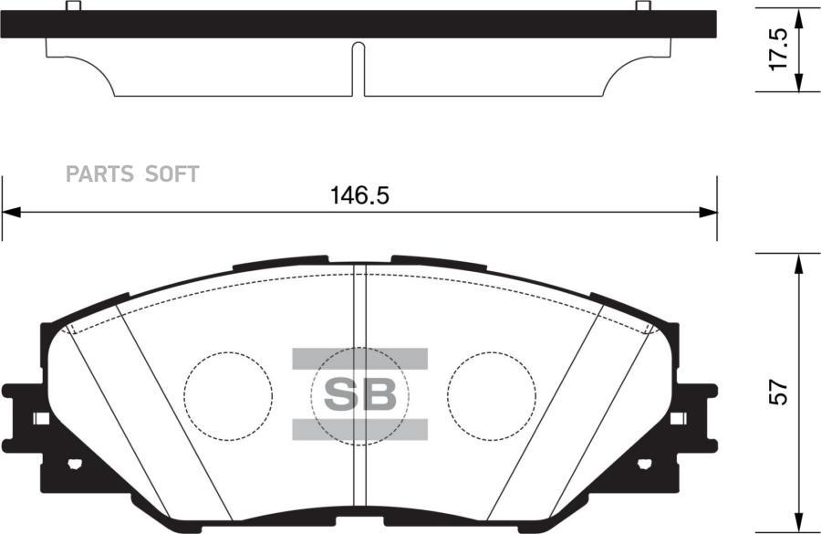 Колодки тормозные дисковые передние SANGSIN BRAKE SP2138