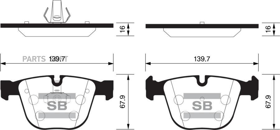 HI-Q КОЛОДКИ ТОРМОЗНЫЕ SANGSIN BRAKE SP2164