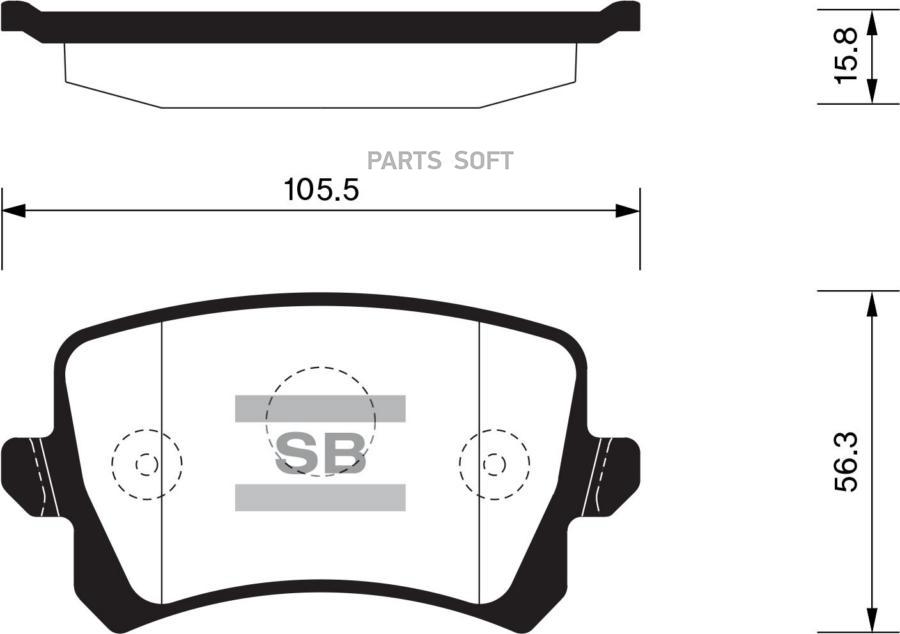 КОЛОДКИ ТОРМОЗНЫЕ ЗАДНИЕ SP2263 SANGSIN BRAKE SP2263