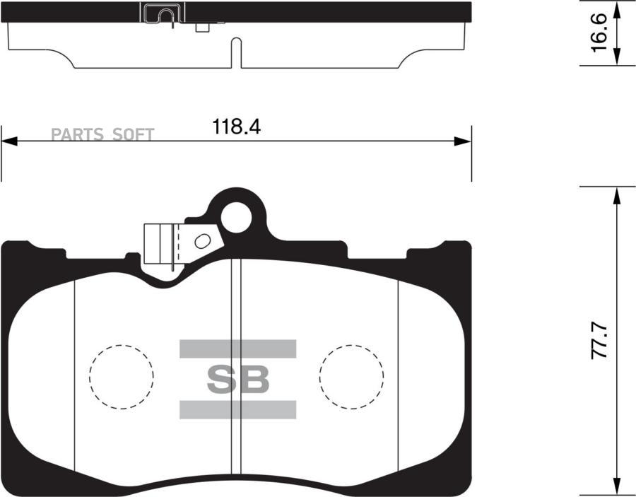 Колодки тормозные передние SANGSIN BRAKE SP2302