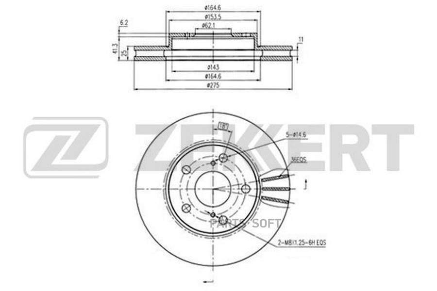 Диск торм перед   10 99    94    94 ZEKKERT BS5457