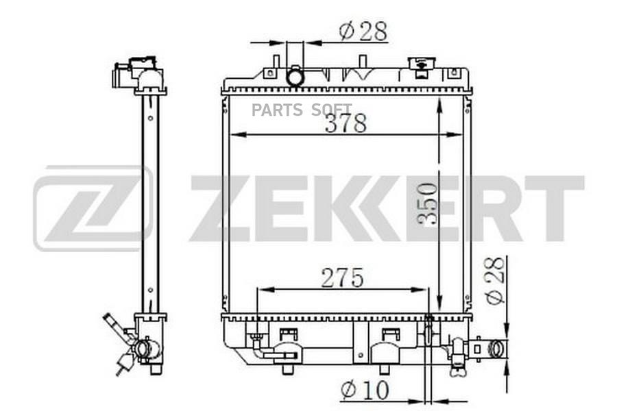 Радиатор охл дв Mazda Demio 00- ZEKKERT MK1586