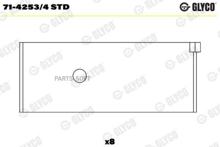 Conrod bearing set (STD) fits: HONDA ACCORD II ACCORD III ACCORD IV ACCORD V ACCORD VI ACCORD V GLYCO 7142534STD