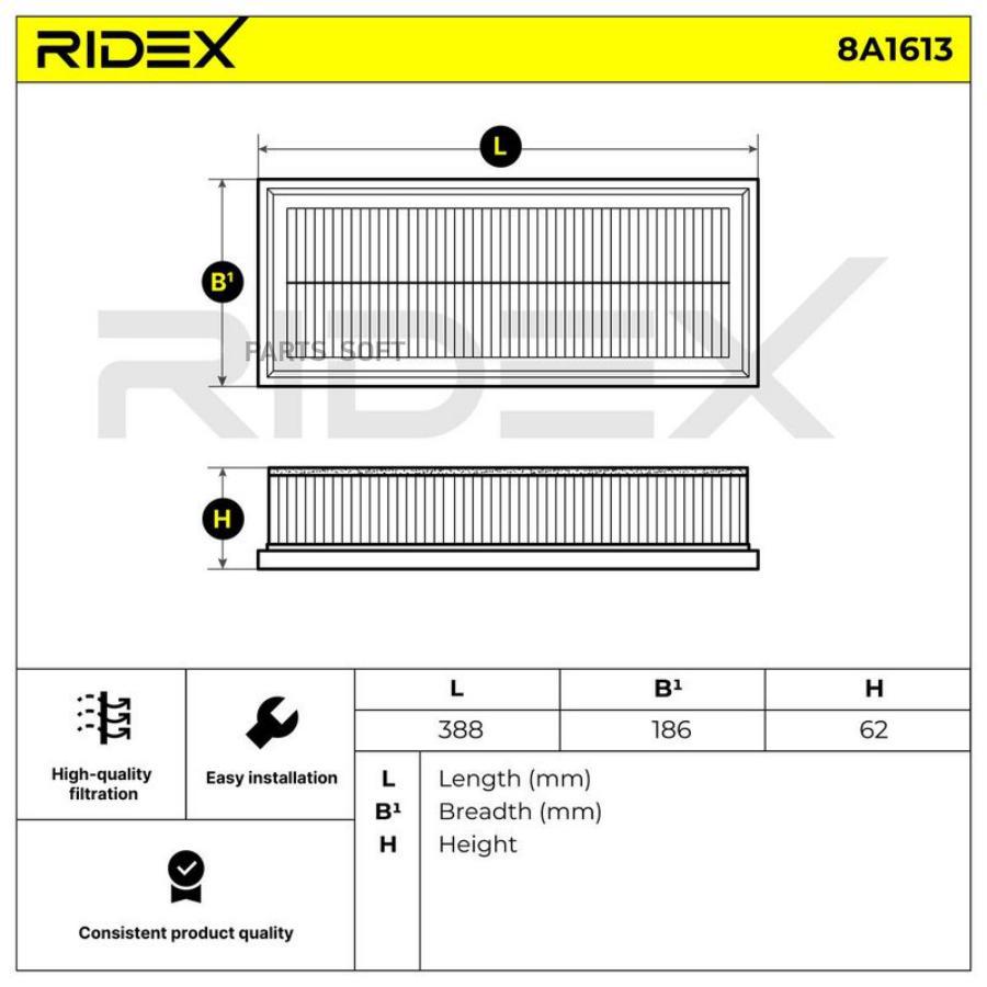 Автозапчасть RIDEX 8A1613