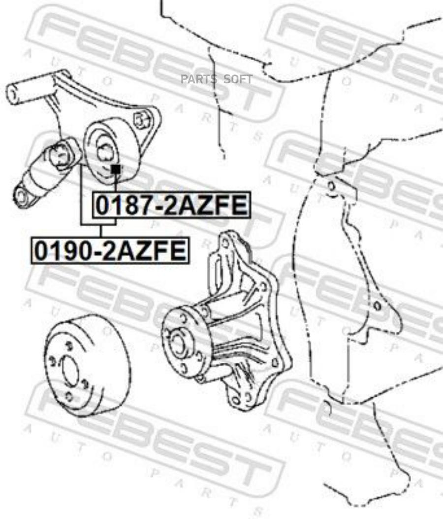 Натяжитель ремня FEBEST 01902AZFE