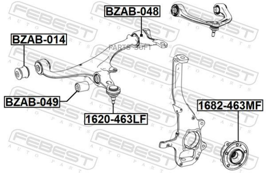 Автозапчасть FEBEST 1620463LF