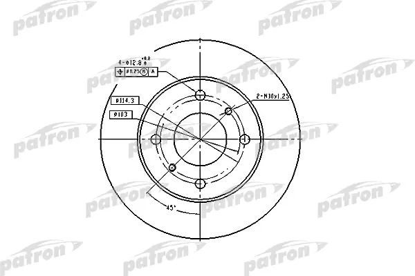 Диск тормозной PATRON PBD2591