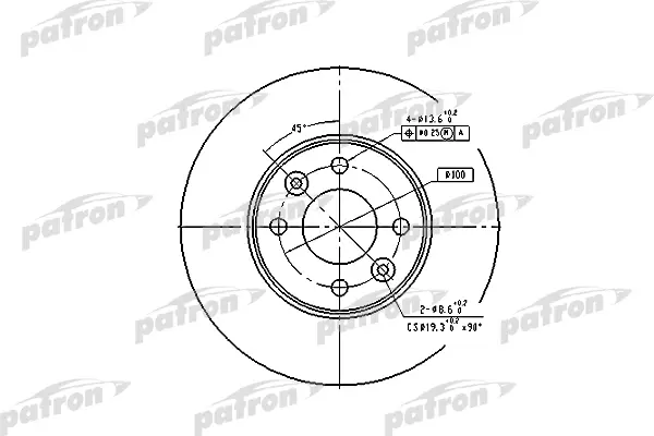 Диск тормозной PATRON PBD4364