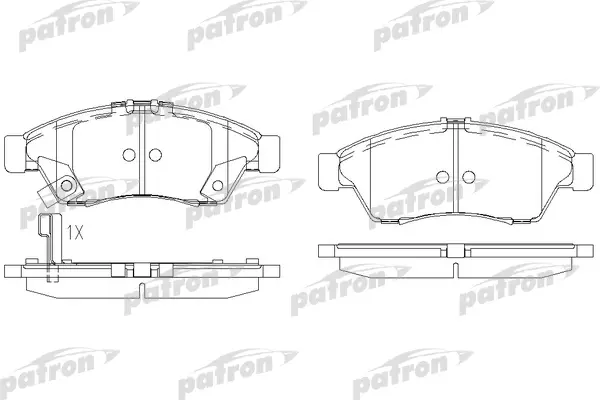 Комплект дисковых тормозных колодок PATRON PBP1533