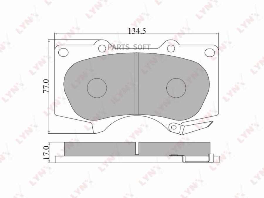 Комплект дисковых тормозных колодок LYNXAUTO BD7549