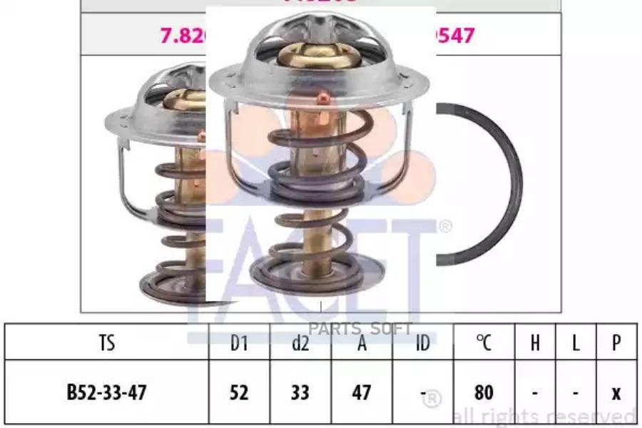 Термостат охлаждающая жидкость FACET 78205S