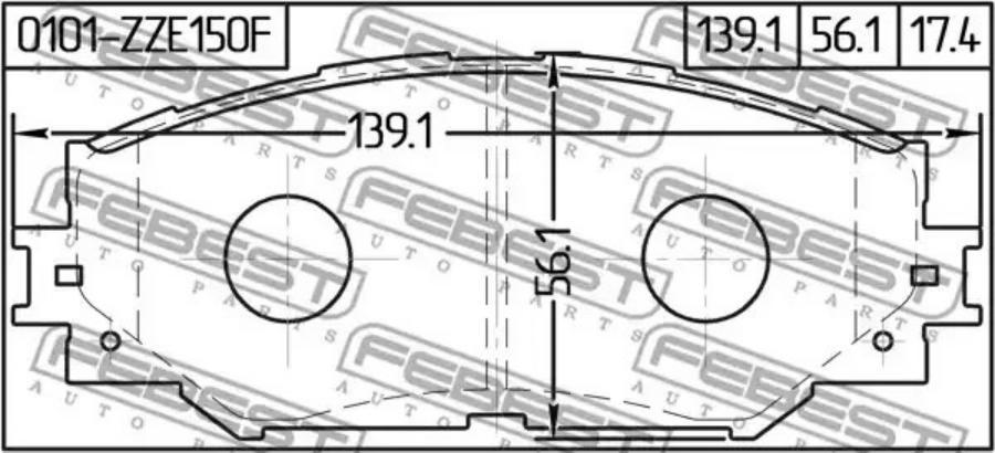 Комплект дисковых тормозных колодок FEBEST 0101ZZE150F