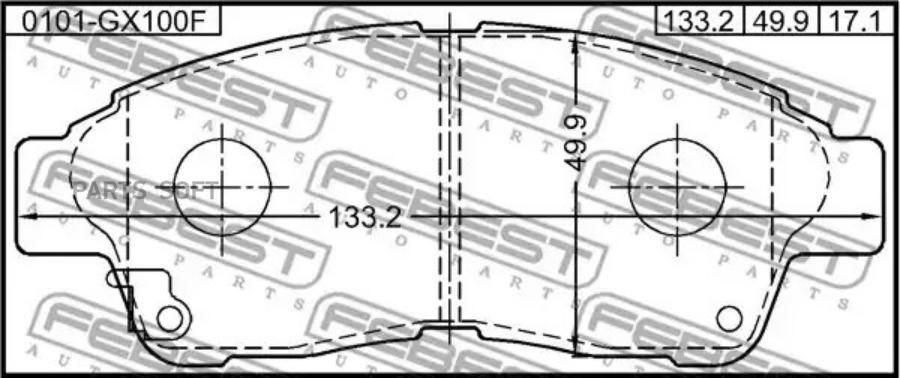 Колодки тормозные передние FEBEST 0101GX100F