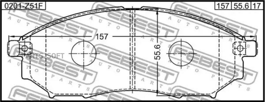 колодки дисковые передние FEBEST 0201Z51F