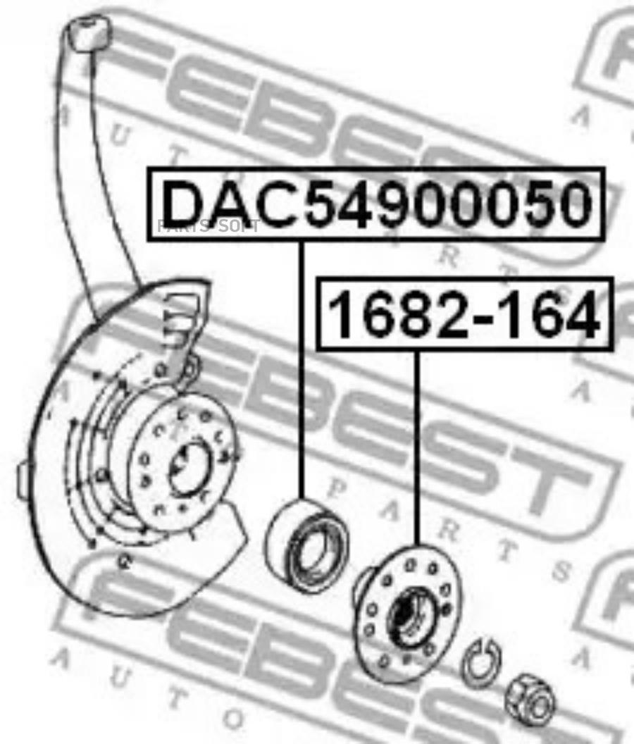 Подшипник ступичный FEBEST DAC54900050