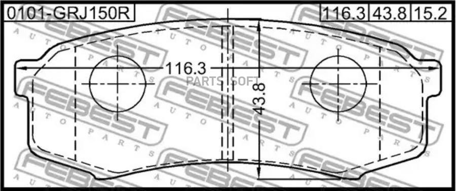 КОЛОДКИ ТОРМОЗНЫЕ ЗАДНИЕ FEBEST 0101GRJ150R