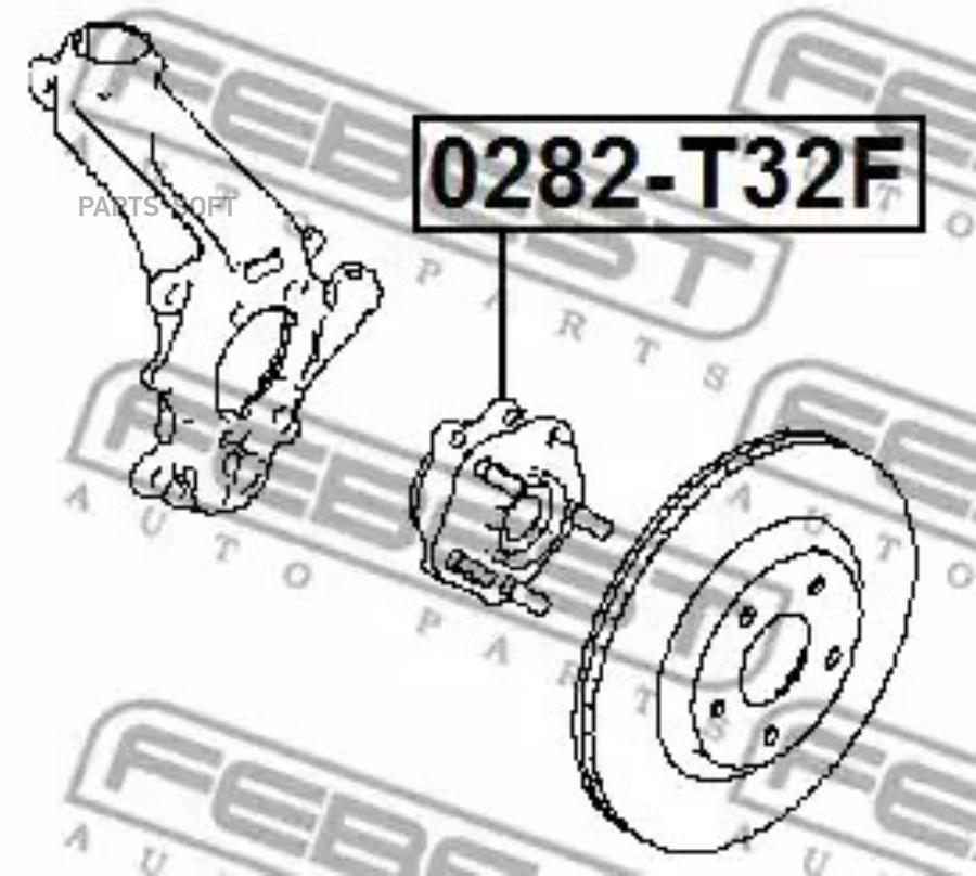 Ступица передняя FEBEST 0282T32F