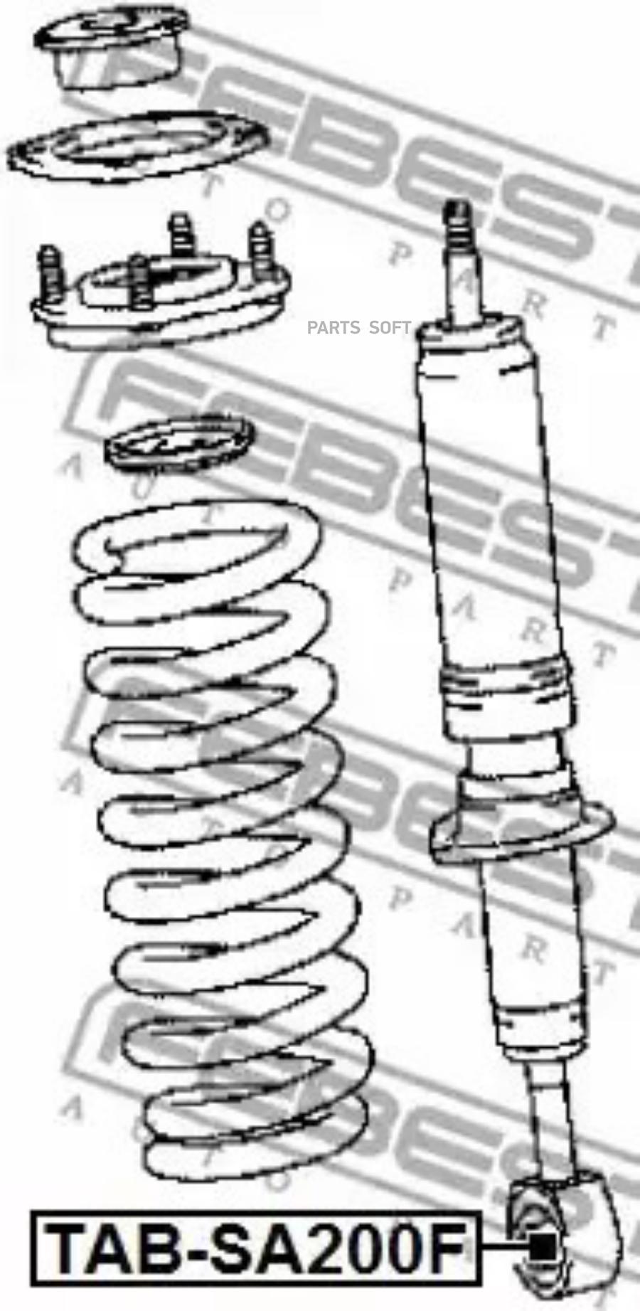 Сайлентблок передн FEBEST TABSA200F