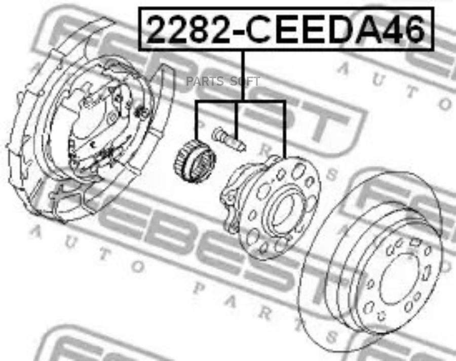 Ступица задняя HYUNDAI I30/I30CW 07 (2007-) FEBEST 2282-CEEDA46 FEBEST 2282CEEDA46