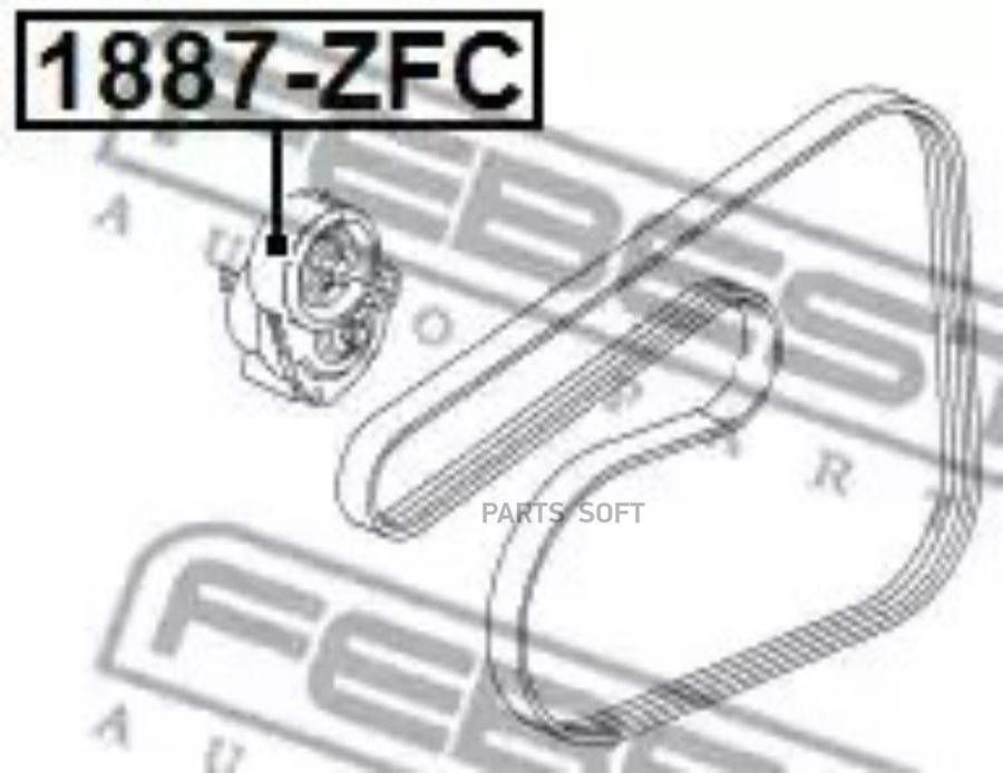 1887-Zfc_ ролик Натяжной Chevrolet Cruze 10  Febest арт 1887ZFC FEBEST 1887ZFC