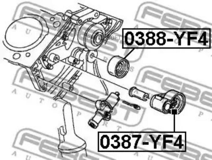 Ролик натяжной ремня ГРМ FEBEST 0387YF4