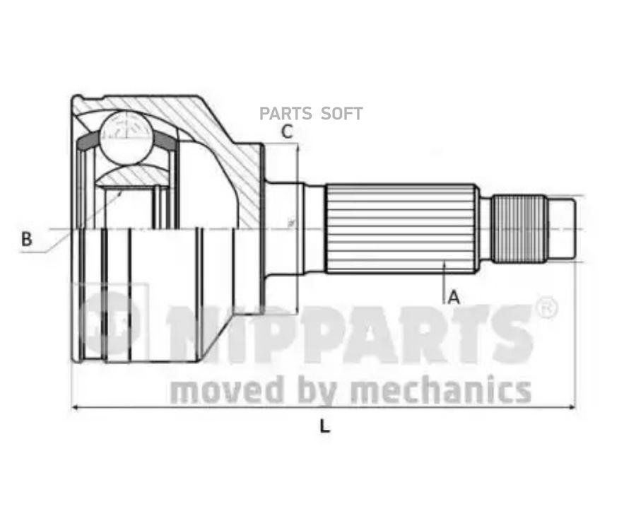 Шрус Наружнком-Т Nipparts арт N2827027 NIPPARTS N2827027