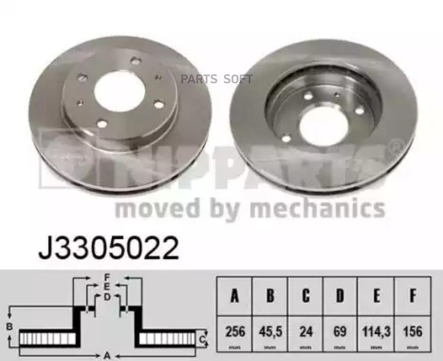 Тормозной диск NIPPARTS J3305022