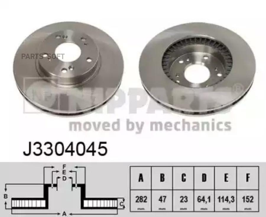 Диск тормозной NIPPARTS J3304045