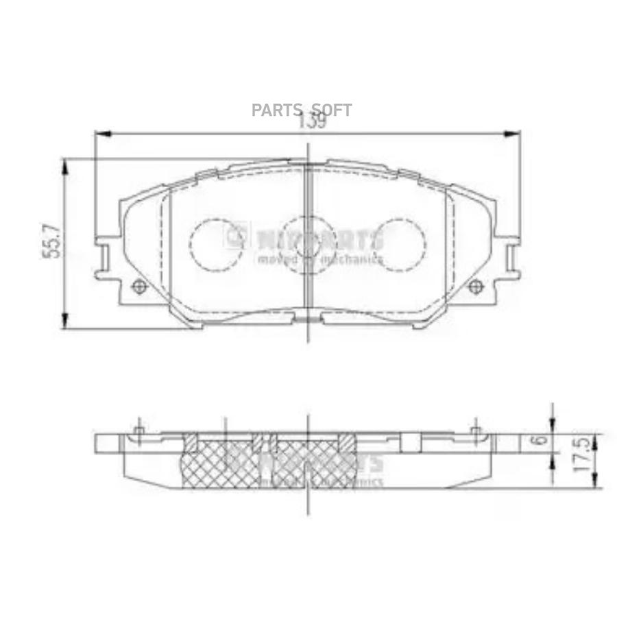 Комплект дисковых тормозных колодок NIPPARTS J3602120