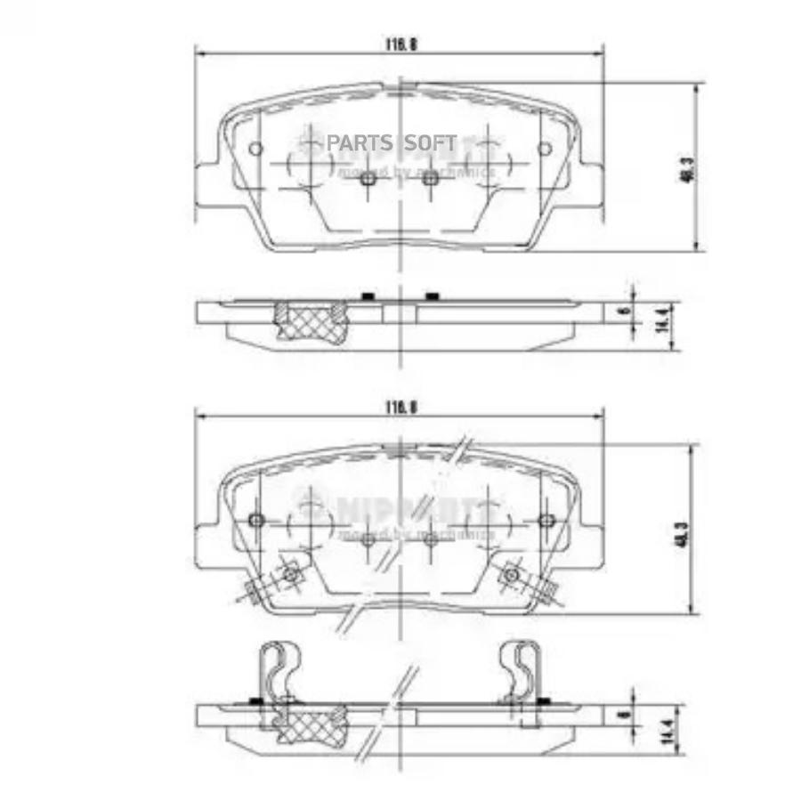 Колодки тормзад NIPPARTS N3610312