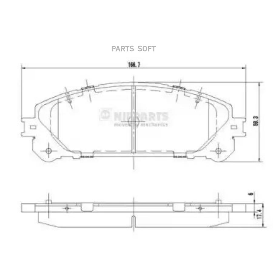 Колодки тормозные передние NIPPARTS N3602139