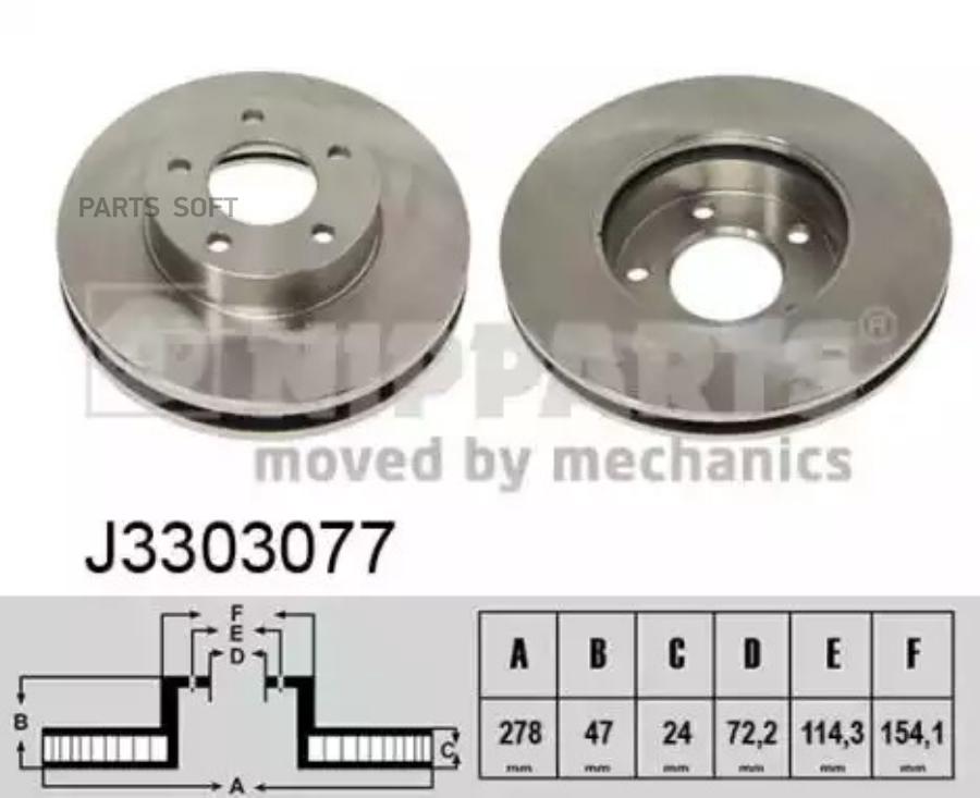 Тормозной диск NIPPARTS J3303077