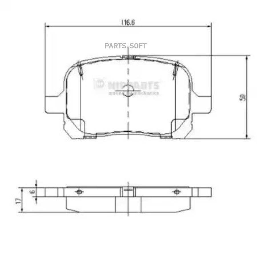 Колодки тормозные передние NIPPARTS J3602081