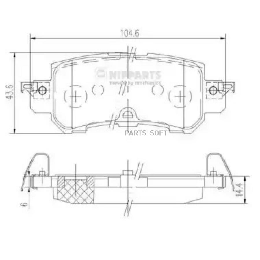 комплект тормозных колодок NIPPARTS N3613026