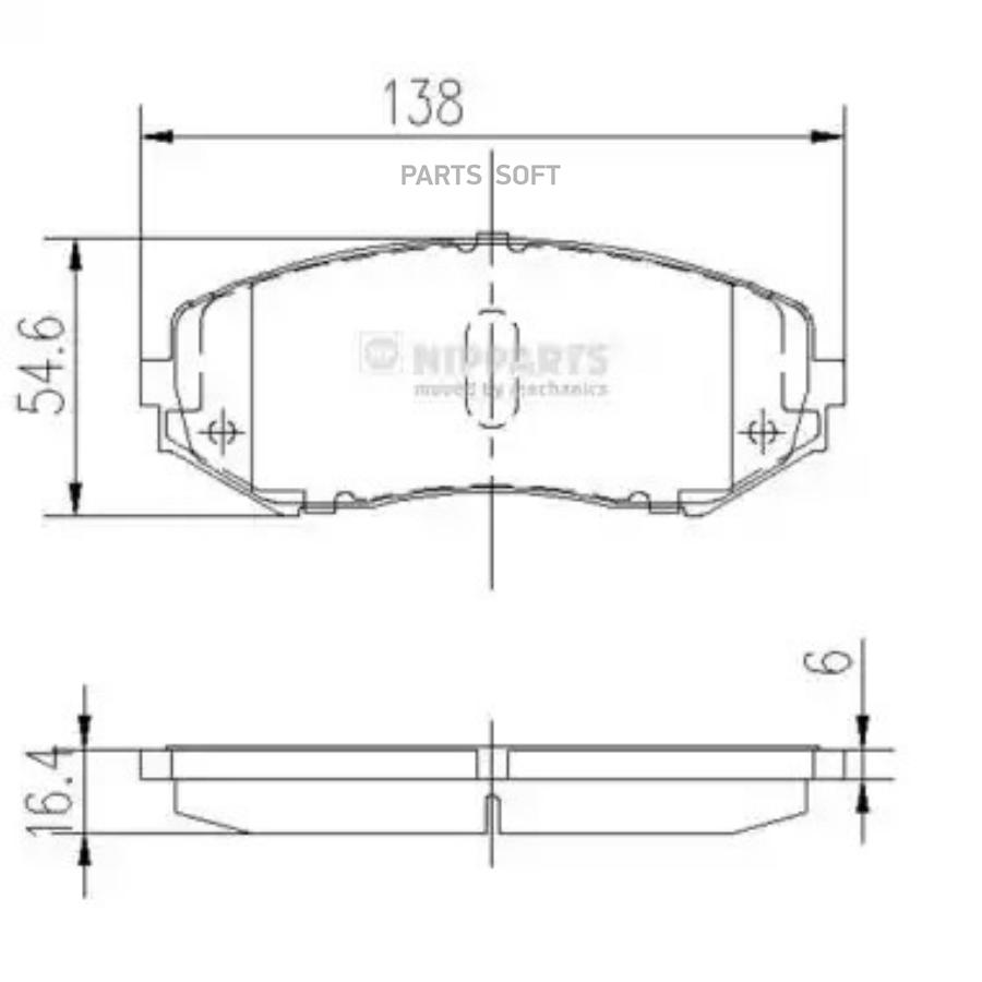 Колодки тормпер NIPPARTS J3608029