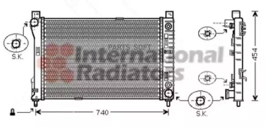 Радиатор VAN-WEZEL 30002286